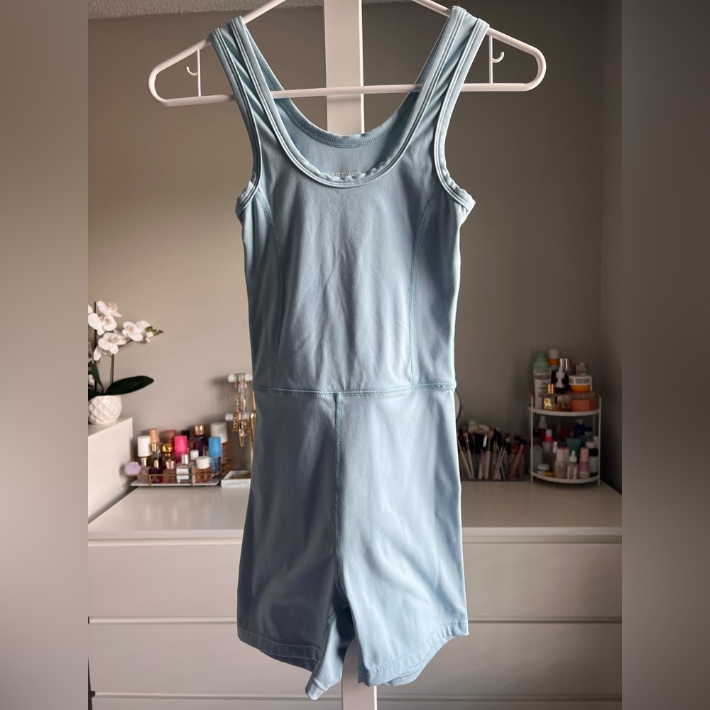 Set Active. Active Romper. Light blue